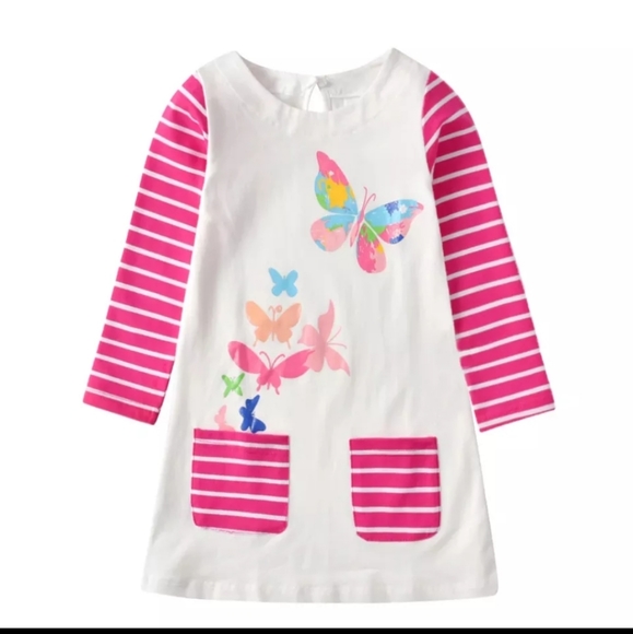 Vikita Other - 💙 4/$20 Girls Butterfly Dress with Pockets